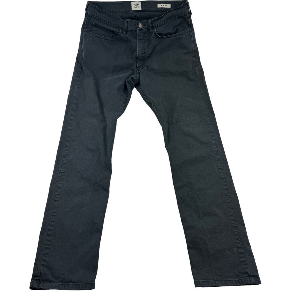 Flint and Tinder Blue 5 Pocket Cotton Spandex Slim Fit Pants Mens Size 30X31